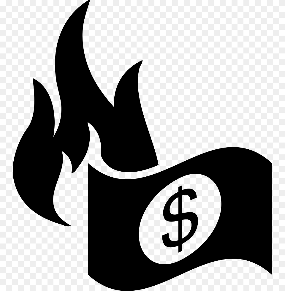 Burning Dollar Paper Bill Burning Dollar Sign, Stencil, Symbol, Smoke Pipe, Electronics Png