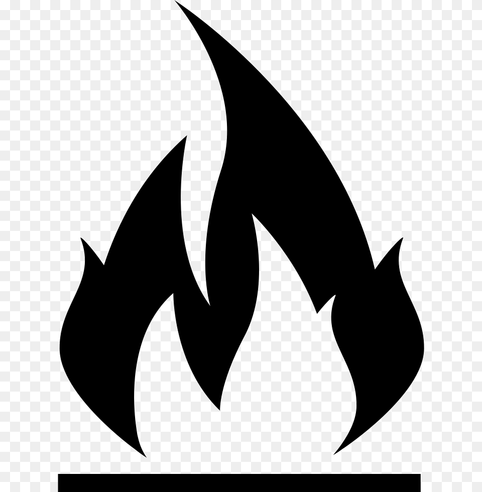 Burning Flames Fire Symbol Black And White, Stencil, Animal, Fish, Sea Life Png Image