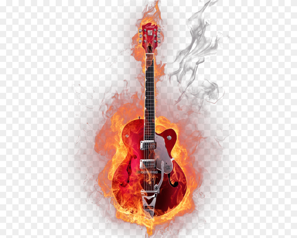 Burning Guitar, Musical Instrument, Adult, Bride, Female Free Png