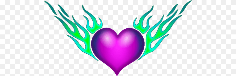 Burning Hearts Dibujar Un Corazon Con Alas, Purple, Heart, Accessories, Fish Png
