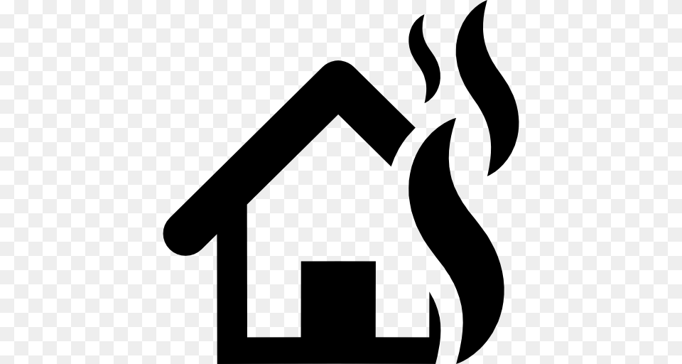 Burning House Building Fire Business Symbol Home Insurance, Gray Free Png