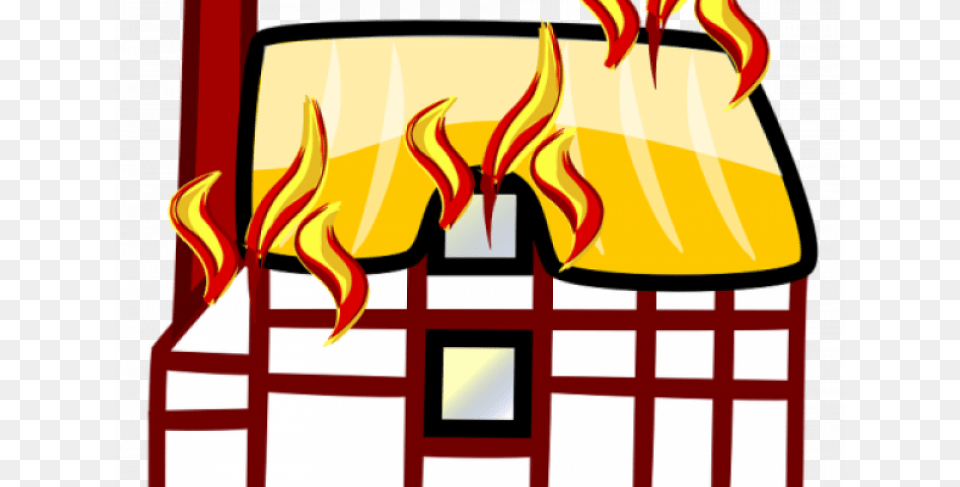 Burning House Cartoon Clipart Cartoon Building Clip Safety Measures Of Fire, Flame, Bbq, Cooking, Food Png