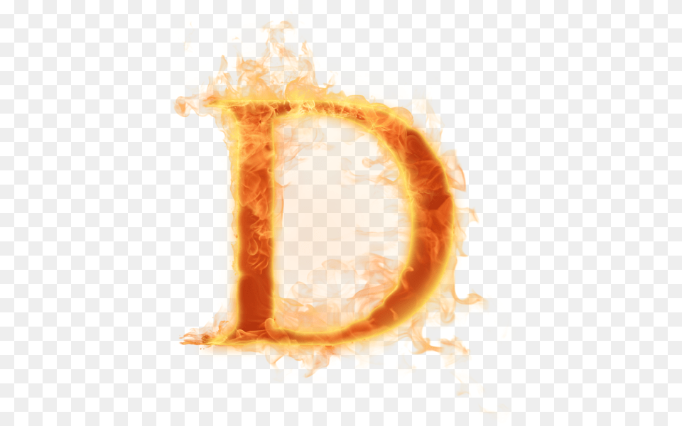 Burning Letter D Letter D Fire, Flame, Outdoors, Bonfire, Nature Free Png Download