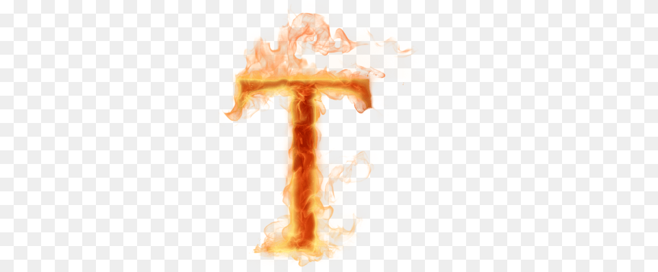 Burning Letter T Matt Large Burning Letter T, Fire, Flame, Bonfire Png Image