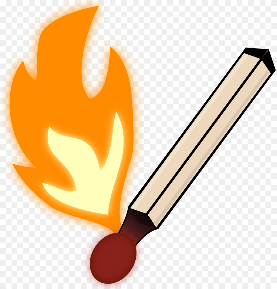 Burning Matchstick In Color Clip Art Image Of Match Stick, Light, Fire Free Png