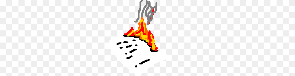 Burning Paper Drawing, Fire, Flame, Mountain, Nature Png