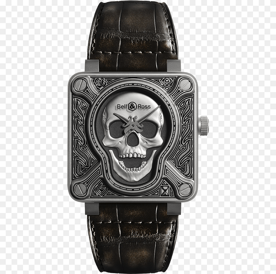 Burning Skull Bell And Ross, Arm, Body Part, Person, Wristwatch Free Transparent Png