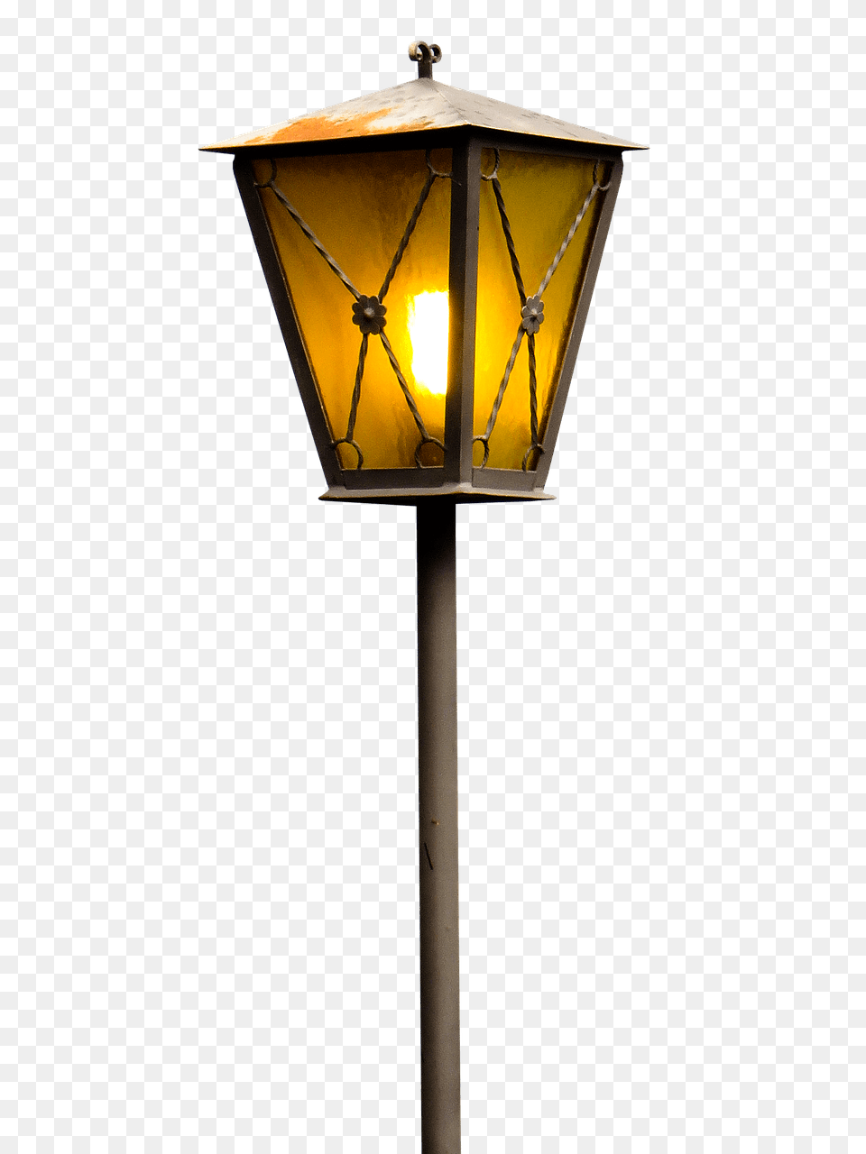 Burning Street Lantern, Lamp, Lampshade, Mailbox Free Png Download