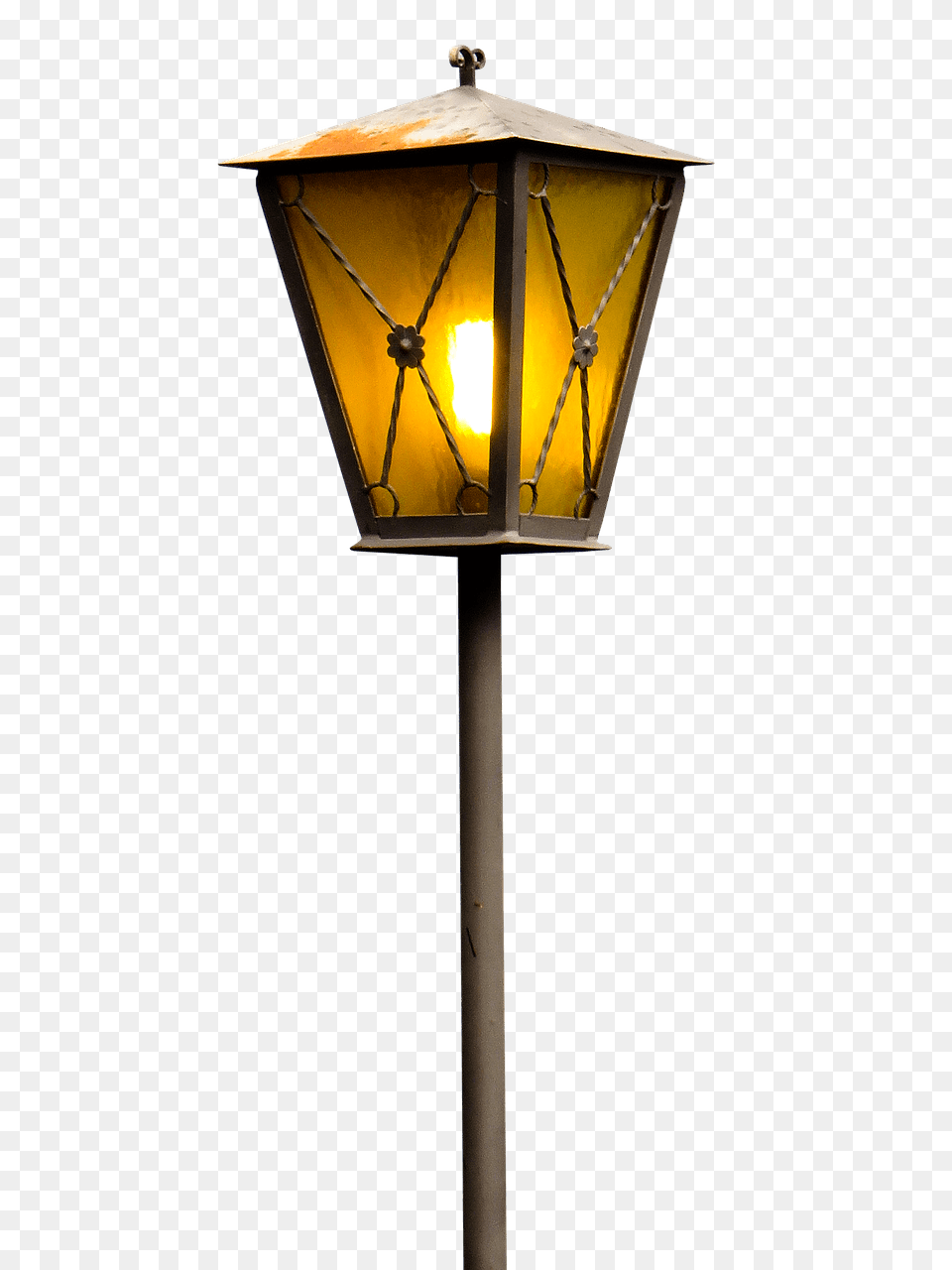 Burning Street Lantern Transparent, Lamp, Lampshade, Mailbox Free Png Download