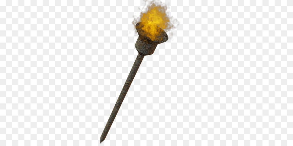 Burning Torch, Light, Flare, Mace Club, Weapon Png Image