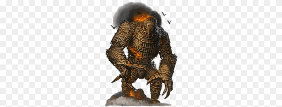 Burning Wicker Man Pathfinder, Armor, Adult, Male, Person Png