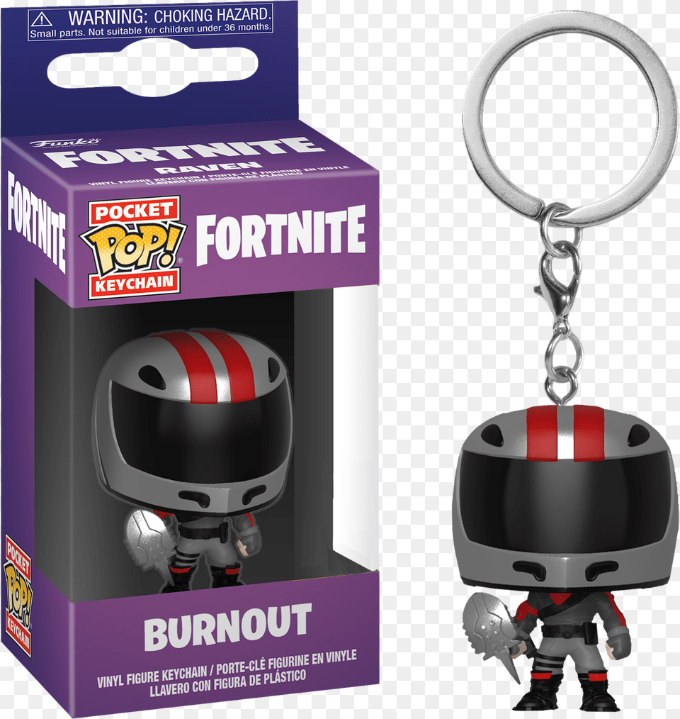 Burnout Pocket Pop Vinyl Keychain Funko Pop Keychain Fortnite 2 Burnout, Helmet, Crash Helmet, Robot Png