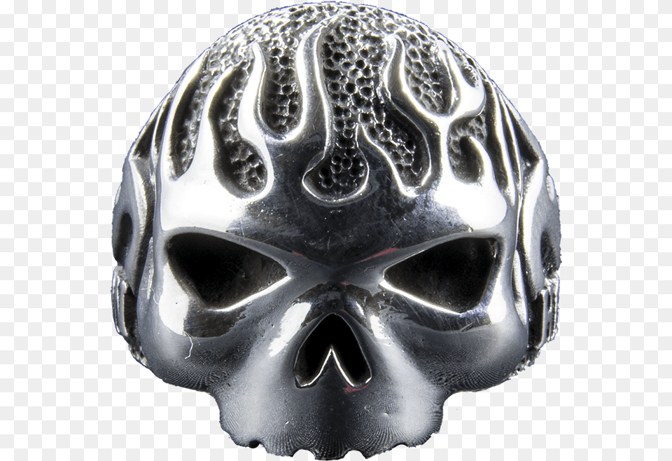 Burns Skull Flame Ring Skull, Helmet, Accessories, Person, Head Png Image