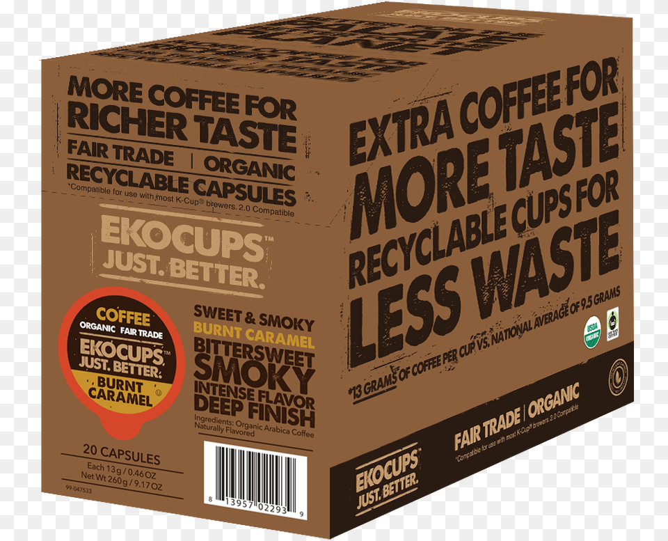 Burnt Caramel Flavored Coffee Carton, Box, Cardboard, Package, Package Delivery Png Image