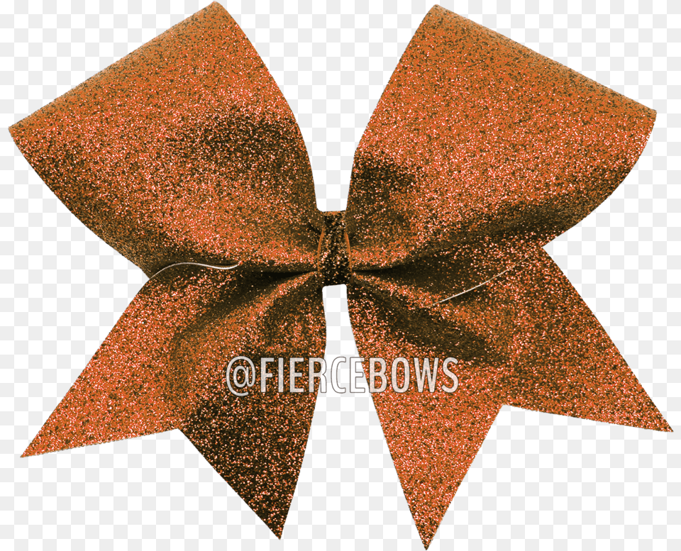 Burnt Orange Glitter Cheer Bow Fierce Bows Cheerleading, Accessories, Formal Wear, Tie, Bow Tie Free Transparent Png
