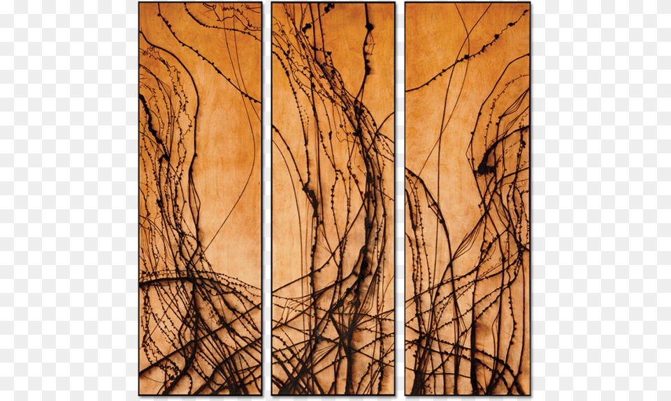 Burnt Panel Triptych No Abstract Burnt Wood Art, Collage, Modern Art, Animal, Mammal Free Transparent Png