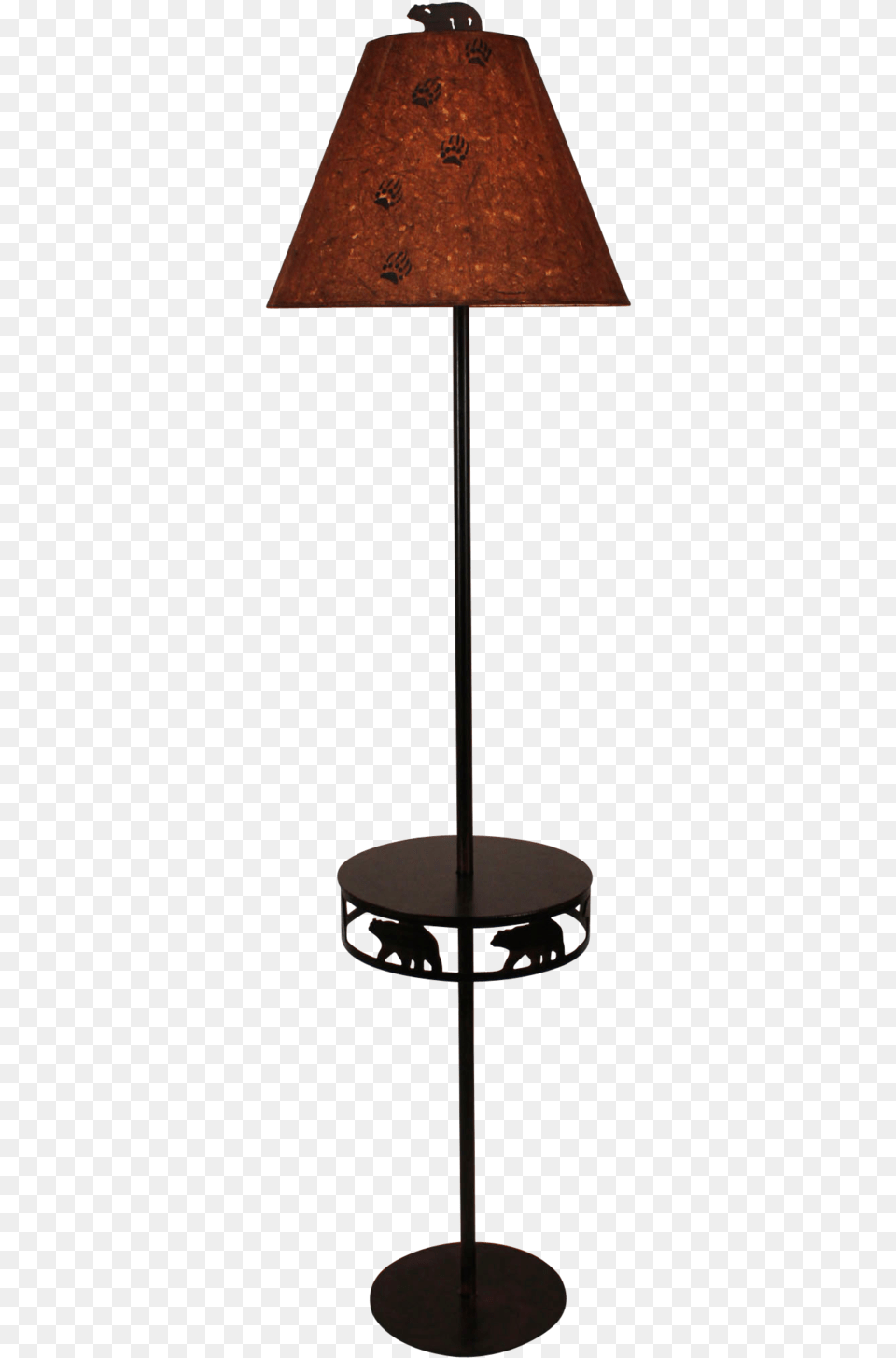 Burnt Sienna Iron Round Bear Band Drink Table Tray Lampshade, Lamp, Table Lamp Png Image