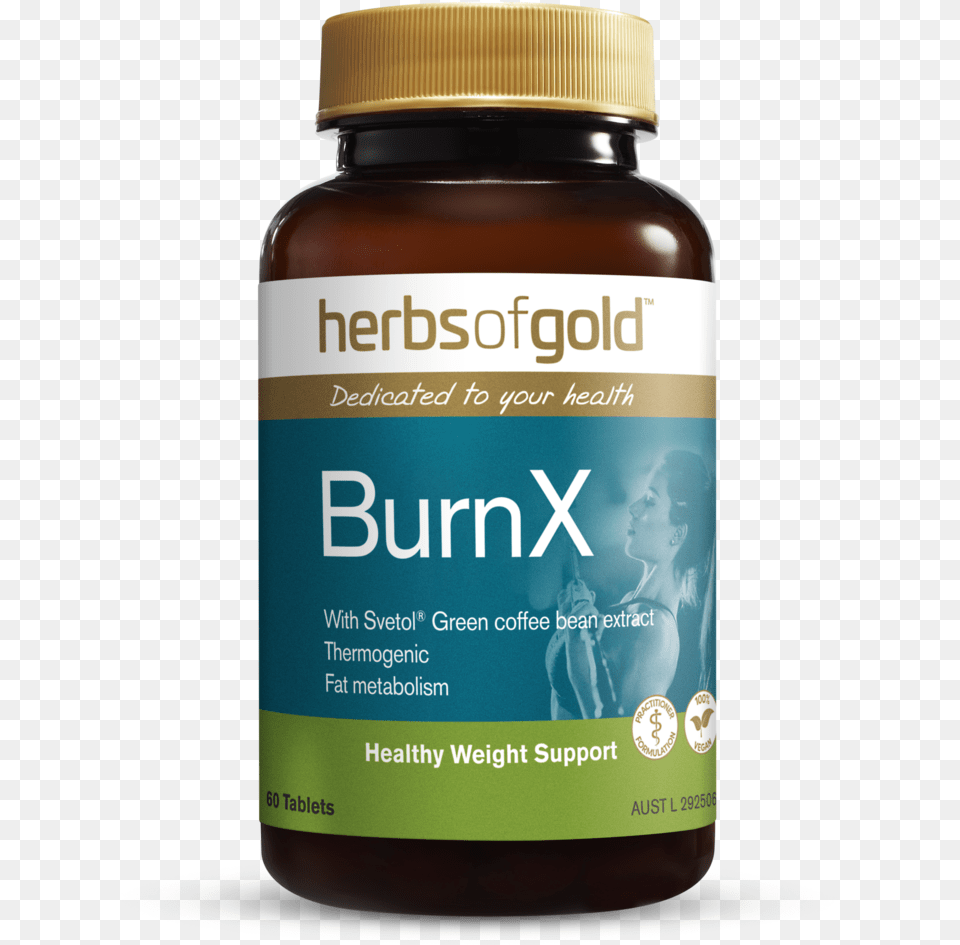 Burnx Herbs Of Gold Coq10 150mg In Rice Bran Oil, Plant, Herbal, Adult, Person Free Png Download