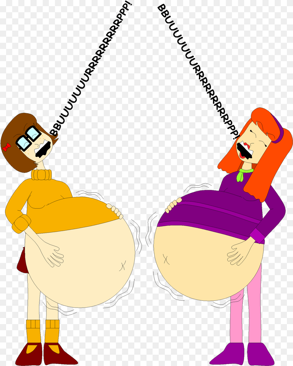 Burp Drawing Belly Velma Scooby Doo Inflation, Adult, Female, Person, Woman Free Transparent Png