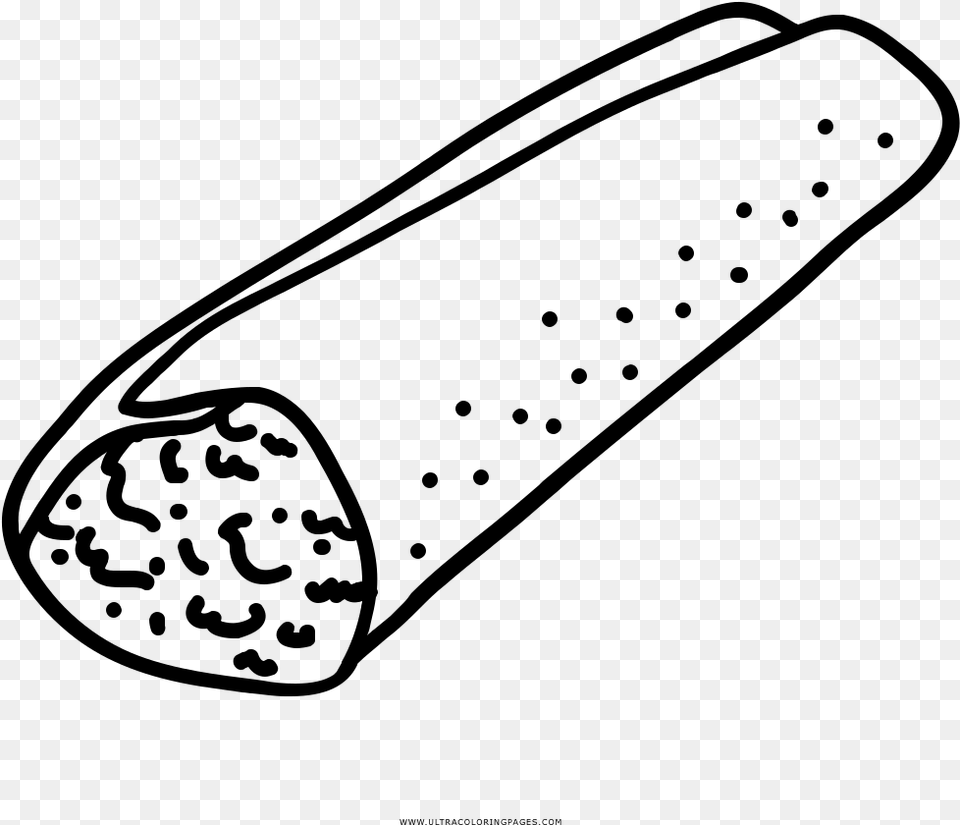 Burrito Coloring, Gray Png