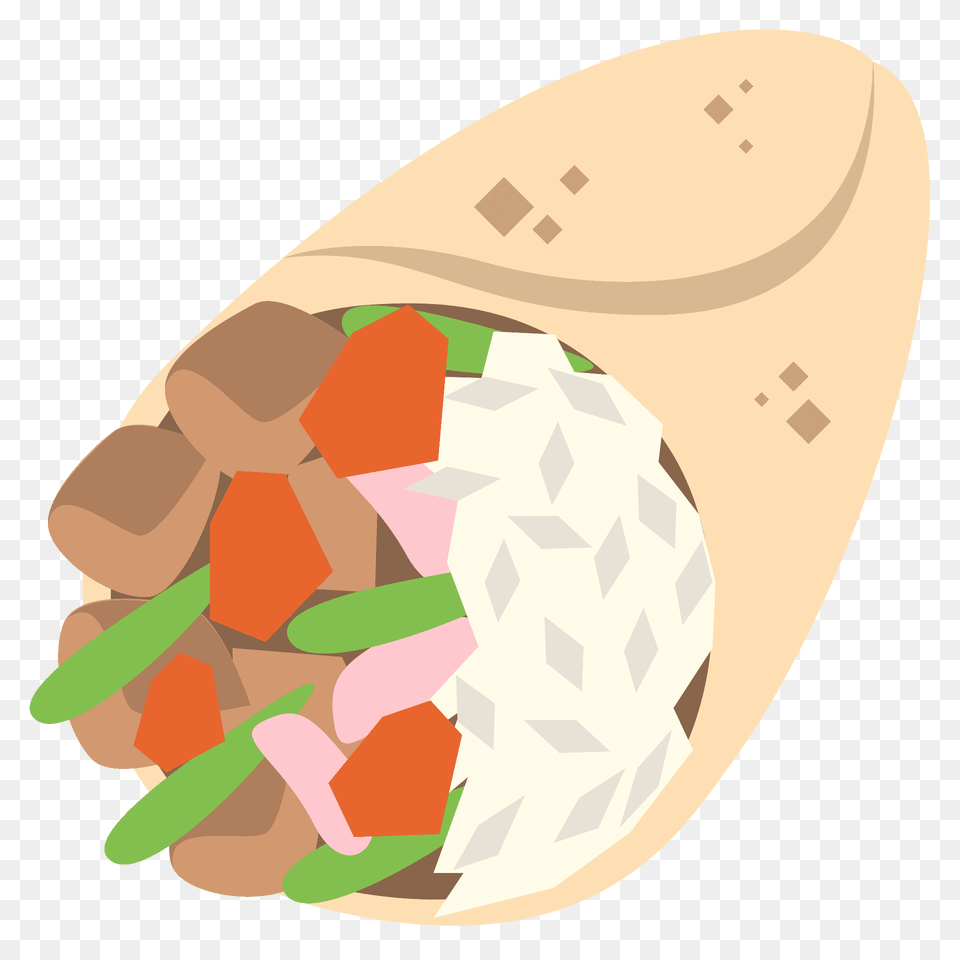 Burrito Emoji Clipart, Food, Sandwich Wrap Free Png