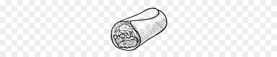 Burrito Icons Noun Project, Gray Png Image