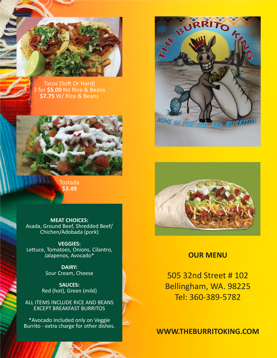 Burrito King Menu Mexican Burrito, Advertisement, Poster, Business Card, Paper Png Image