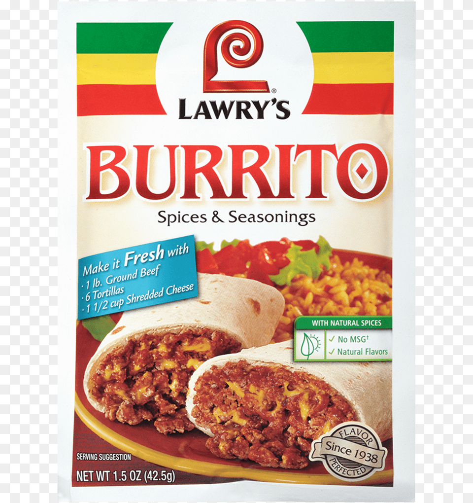 Burrito Lawry39s Chicken Fajita Seasoning, Food, Advertisement Free Png