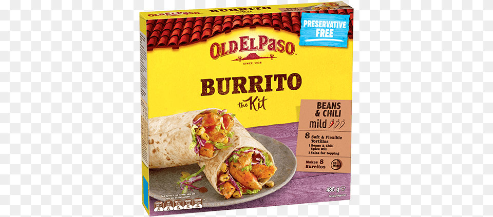 Burrito Old El Paso, Food, Sandwich, Sandwich Wrap, Advertisement Free Png