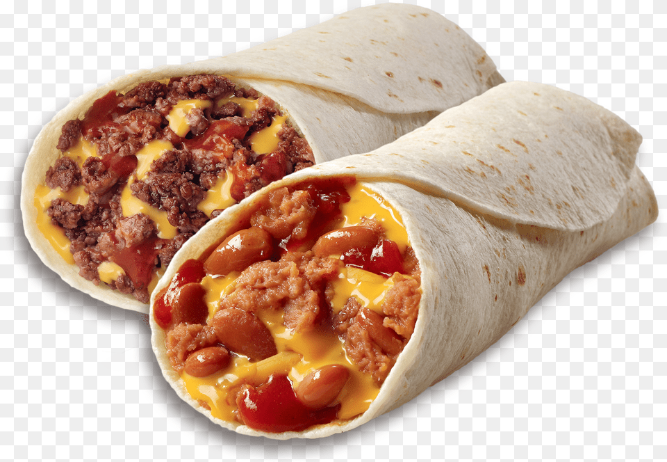 Burrito Taco Time Soft Pinto Bean Burrito, Food, Ketchup Free Png Download