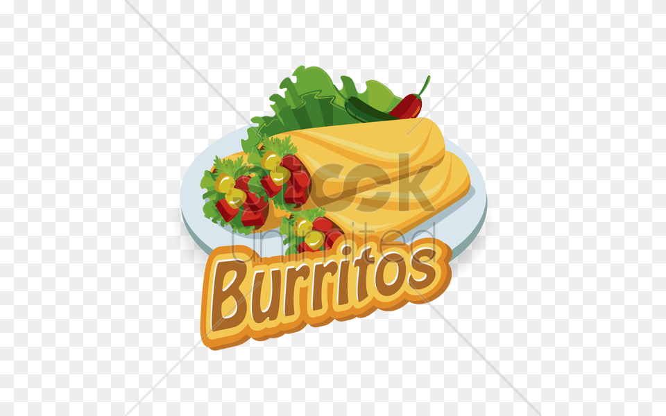 Burritos Vector Image, Food, Lunch, Meal, Bread Png