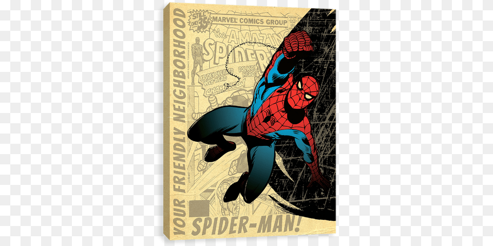 Bursting With Spider Man Amazing Spiderman Logo Leatherette Wallet, Book, Comics, Publication, Person Free Png Download