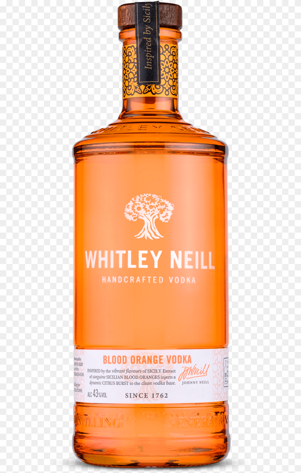 Bursting With The Dynamic Citrus Flavour Of Sicilian Whitley Neill Quince Gin, Alcohol, Beverage, Liquor, Bottle Free Png