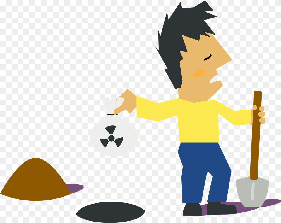 Burying Waste Clipart, Cleaning, Person, Boy, Child Free Png