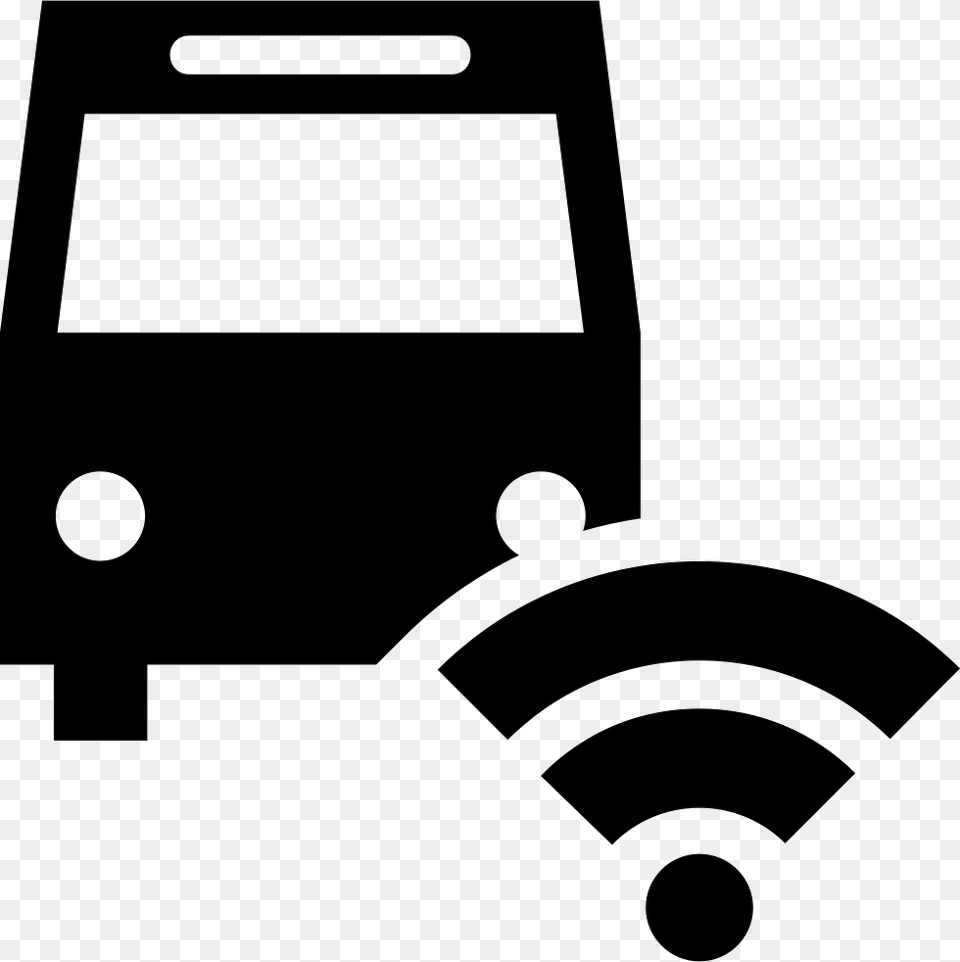 Bus And Wifi Signal Comments Bus Wifi Icon, Stencil, Electronics, Phone Free Transparent Png