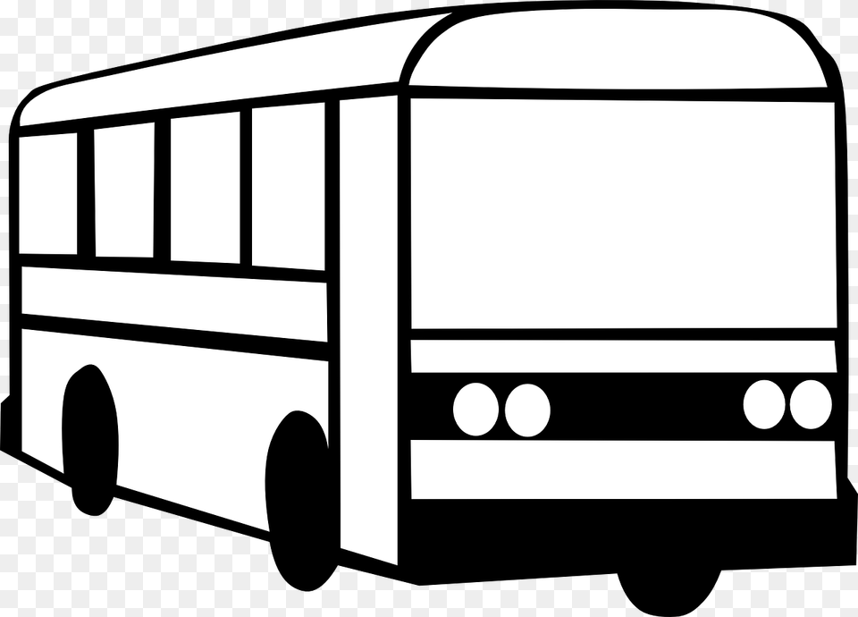 Bus Automobile Carrier Picture Black And White Clip Art Bus, Transportation, Vehicle, Tour Bus Png Image