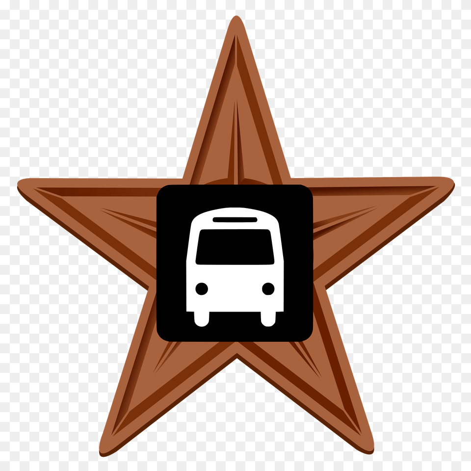 Bus Barnstar Hires Clipart, Star Symbol, Symbol, Sticker Png Image