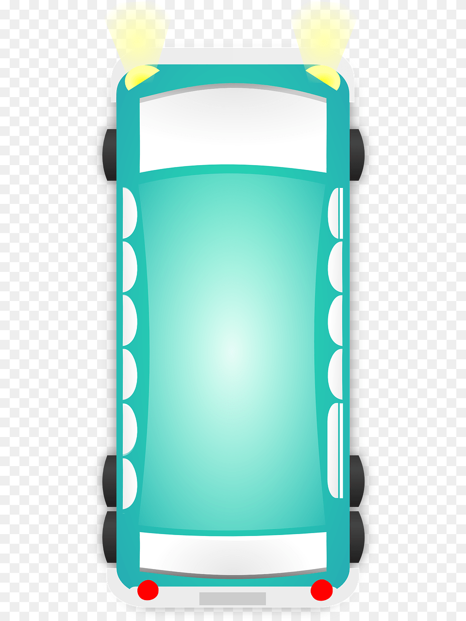 Bus Car Van Top View Turquoise Image Picpng Van Top Bus Mirado Desde Arriba, Mailbox, Electronics Png