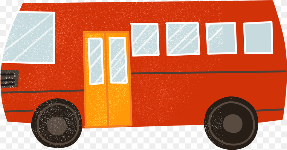 Bus Cartoon Flat Simple Bus And Psd Model Car Cartoon Bus Hd, Transportation, Vehicle, Van, First Aid Free Transparent Png