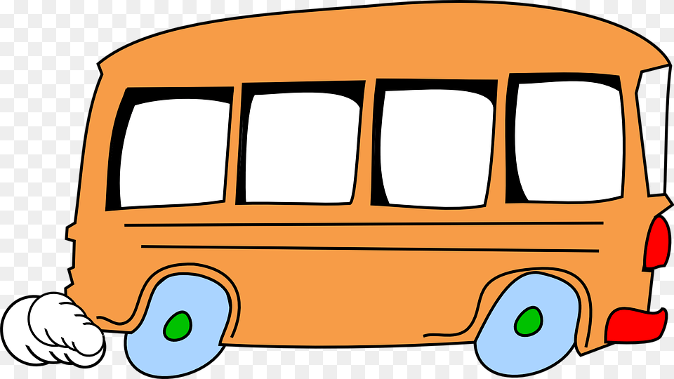 Bus Cartoon Speeding Cute Vehicle Isolated School Clip Art Green Bus, Transportation, Car, School Bus, Face Free Png
