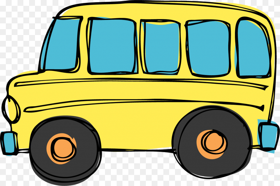 Bus Clipart Black And White, Transportation, Vehicle, Car, Minibus Png Image