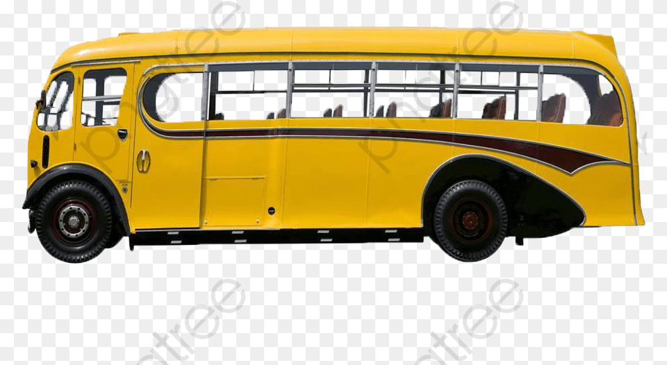 Bus Clipart Vintage Bus Psd, Transportation, Vehicle, Machine, School Bus Png