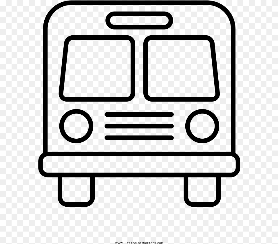 Bus Coloring, Gray Free Transparent Png
