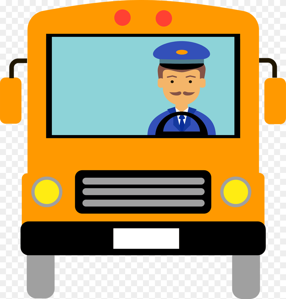 Bus Driver Clipart, Vehicle, Transportation, School Bus, Person Png