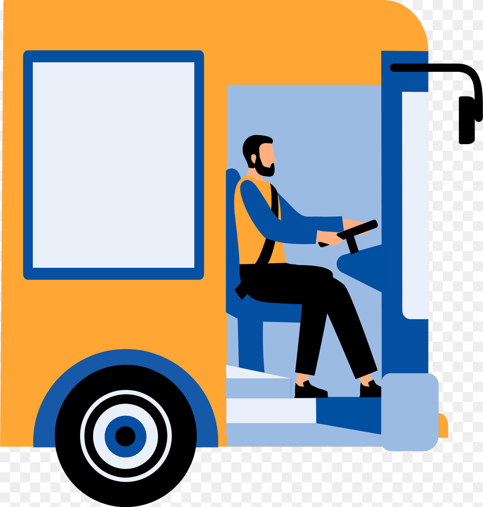 Bus Driver Clipart, Adult, Male, Man, Person Free Png Download