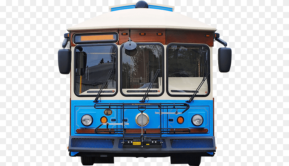 Bus Front Front Of A Trolly, Transportation, Vehicle, Railway, Train Free Transparent Png