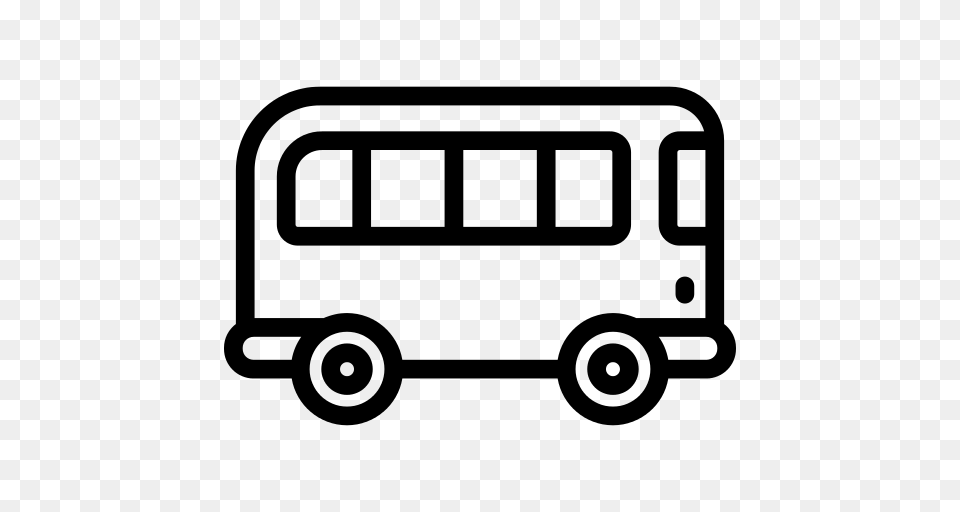 Bus Icon, Gray Free Png