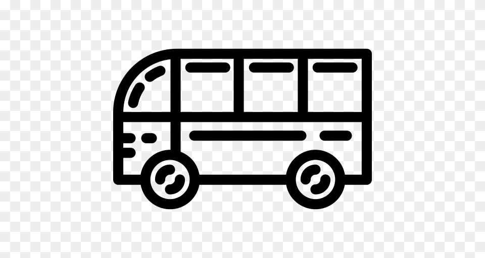 Bus Icon, Gray Png