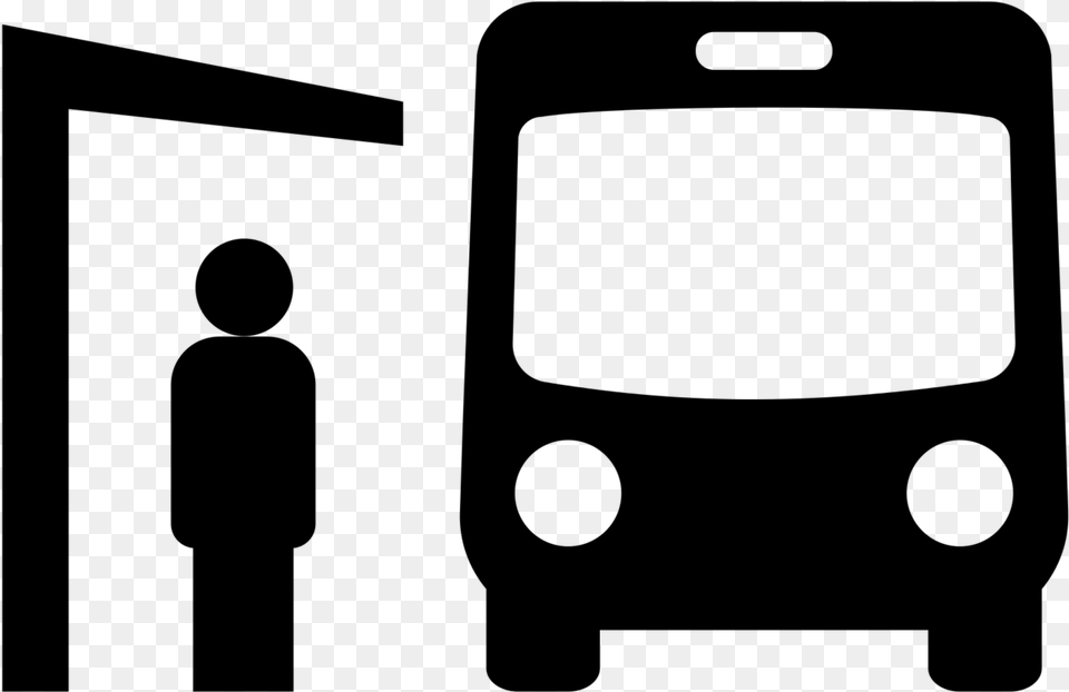 Bus Icon Symbol Clip Art Of Bus Stop, Gray Png Image