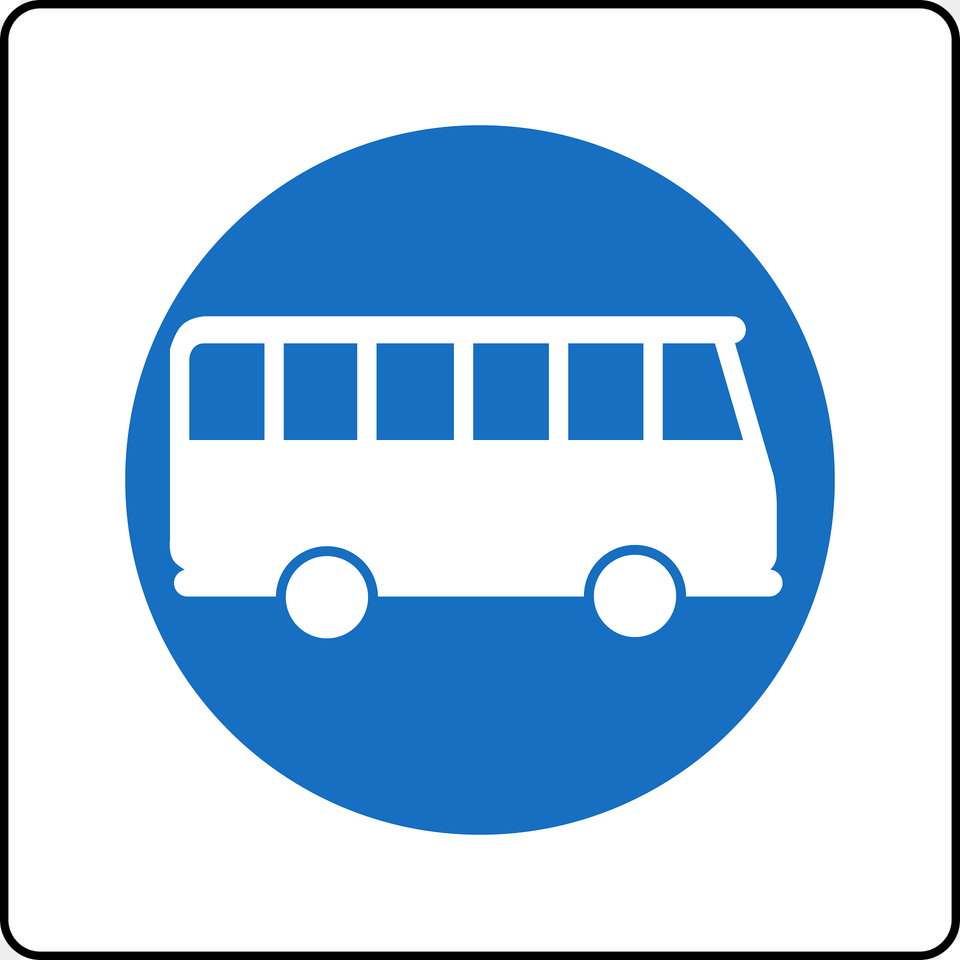 Bus Lane Sign In Austria Clipart, Transportation, Vehicle, Van, Minibus Free Png Download